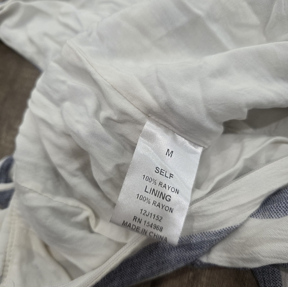 Charme U Wide Leg Cut Out Wrap Jumpsuit Onesie Stripes Classy Resort Beach Boho - Picture 4 of 11